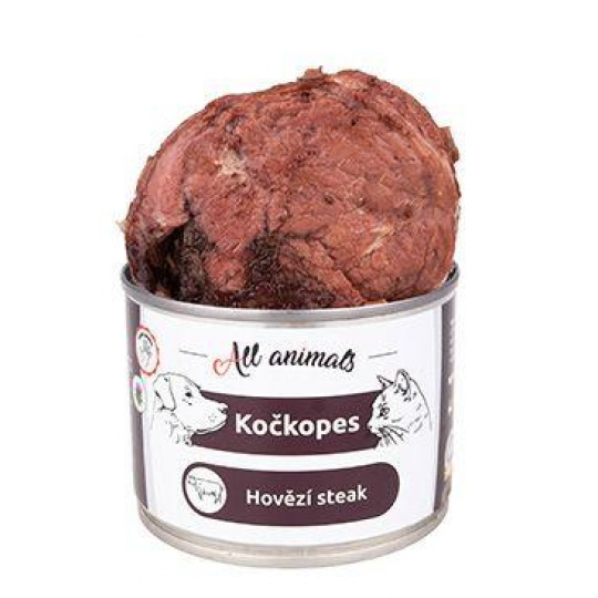 ALL ANIMALS konzerva MAČKOPES hovädzí steak 200 g ALL ANIMALS konzerva MAČKOPES hovädzí steak 200 g