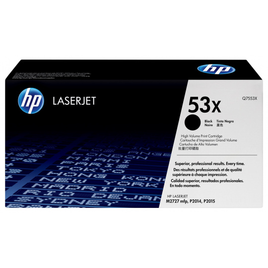 HP 53X Černá originální tonerová kazeta LaserJet s vysokou výtěžností