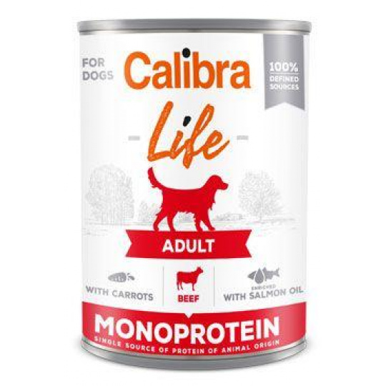 Calibra Dog Life konz.Adult Beef s mrkvou 400g Calibra Dog Life konz.Adult Beef s mrkvou 400g