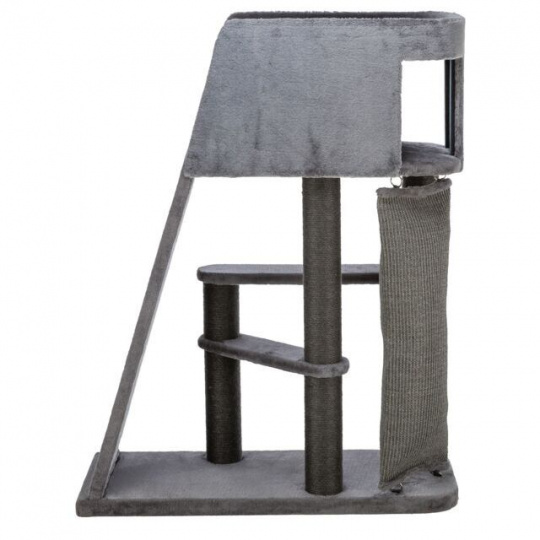 Škrabadlo ACTIVE, 96 x 38 / 122 cm, s lezeckou rampou, sivá