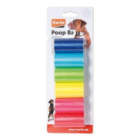 Vrecká na psie exkrementy 6x20ks dúhové KAR Vrecká na psie exkrementy 6x20ks dúhové KAR