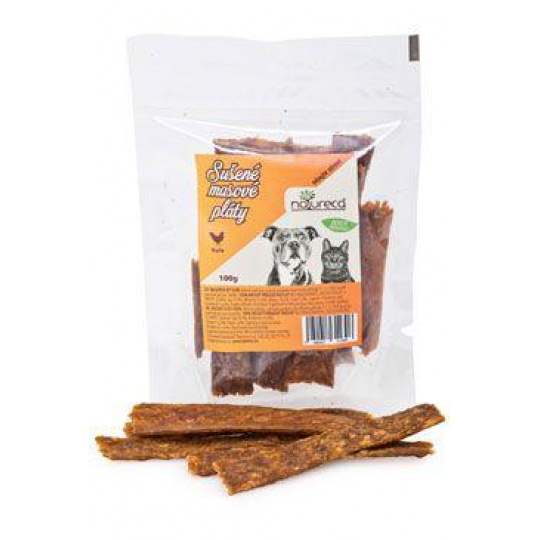 NATURECA pochúťka Mäsové pláty Kuracie, 100% mäso 100g