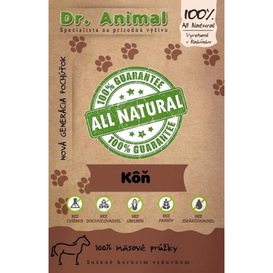 Pamlsok Dr. Animal kôň mäso. prúžky 80g