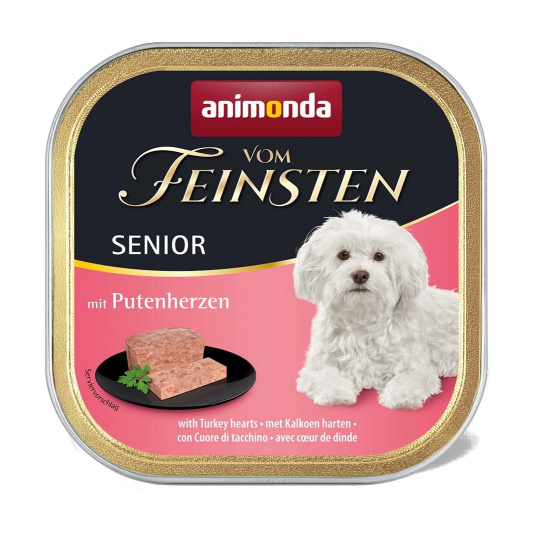 ANIMONDA vom Feinsten Senior Krůtí srdce - mokré krmivo pro psy - 150 g