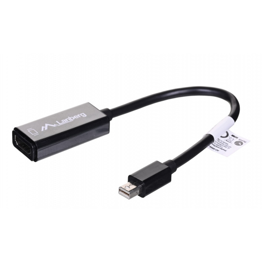 Lanberg AD-0005-BK adaptér k video kabelům 0,2 m Mini DisplayPort HDMI Typ A (standardní) Černá