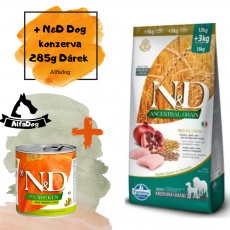 N&D SELECTION adult medium & maxi chicken & pomegranate 12 kg + 3 kg