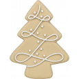 Vianočný stromček, bez zvuku, 13 cm, latex, béžová