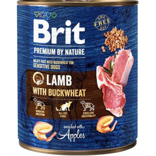 Brit Premium by Nature dog Lamb with Buckwheat 6 x 800 g konzerva Brit Premium by Nature dog Lamb with Buckwheat 6 x 800 g konzerva