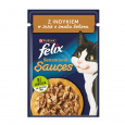 PURINA Felix Sensations Sauces Turkey - mokré krmivo pro kočky - 85 g