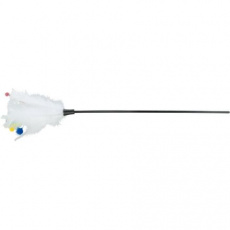 Škádlítko s perím a šnúrkami zakončenými guličkami, 41 cm Škádlítko s perím a šnúrkami zakončenými guličkami, 41 cm