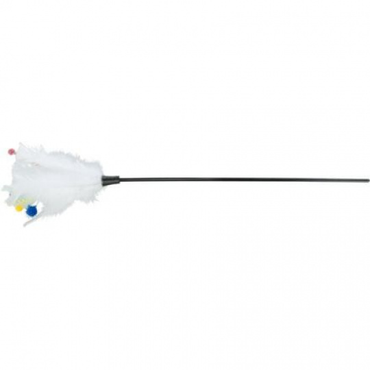 Škádlítko s perím a šnúrkami zakončenými guličkami, 41 cm Škádlítko s perím a šnúrkami zakončenými guličkami, 41 cm