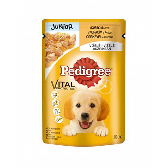 Mars PEDIGREE kapsička dog JUNIOR s kuracím mäsom & ryžou v želé 24 x 100 g