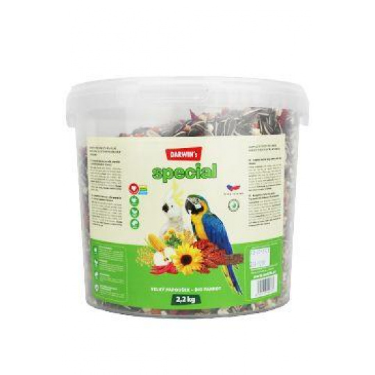 Darwin's Veľký Papagáj Špeciál vedro 2,2kg Darwin's Veľký Papagáj Špeciál vedro 2,2kg