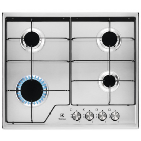 Electrolux KGS6424BX Nerezová ocel Vestavěné 60 cm Plynový 4 zóna/zón