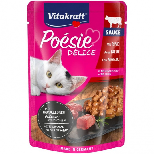 VITAKRAFT POESIE DELICE hovězí - vlhké krmivo pro kočky - 85 g