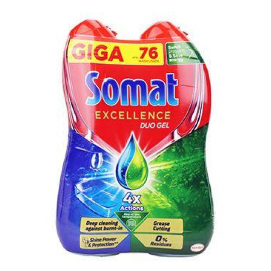 Gél do umývačky riadu Somat Excellence Duo 2x684ml 76 dávok Gél do umývačky riadu Somat Excellence Duo 2x684ml 76 dávok