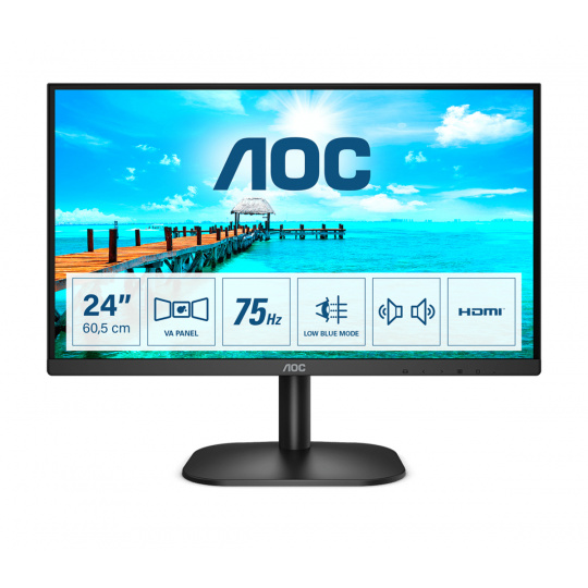 AOC B2 24B2XDAM LED display 60,5 cm (23.8") 1920 x 1080 px Full HD Černá