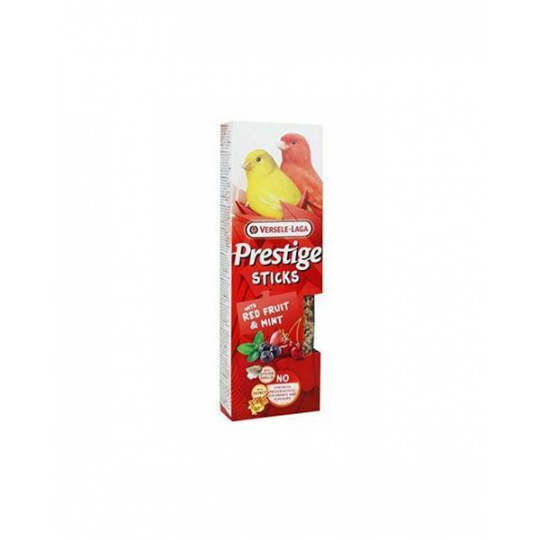 Pamlsek VL Prestige Sticks Canaries with Red Fruits & Mint 2 ks - tyčinka pre kanáriky s červeným ovocím a mätou 60 g