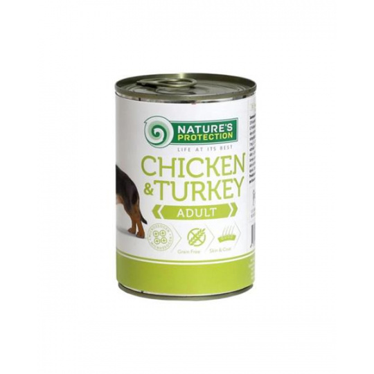 Natures P KONZERVA dog adult Kuracie & Morčacie 400 g