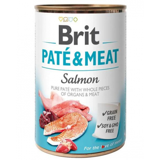 Brit Paté & Meat Salmon 6 x 400 g konzerva Brit Paté & Meat Salmon 6 x 400 g konzerva