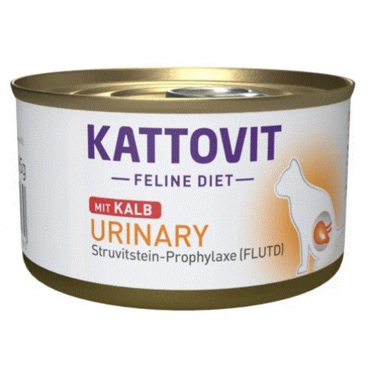 KATTOVIT Feline Diet Urinary Veal - mokré krmivo pro kočky - 85g