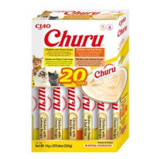 Pamlsok Inaba Churu cat Kura s hovädzím mäsom 4 príchute 20 túb 280 g Pamlsok Inaba Churu cat Kura s hovädzím mäsom 4 príchute 20 túb 280 g