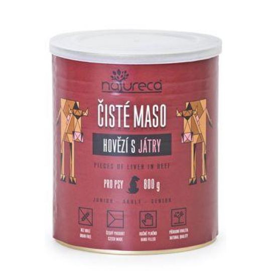 NATURECA konz. hovädzie s pečeňou pre psy 800g NATURECA konz. hovädzie s pečeňou pre psy 800g