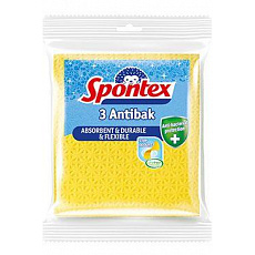 Utierky hubové antibakteriálne Spontex žlté 3ks