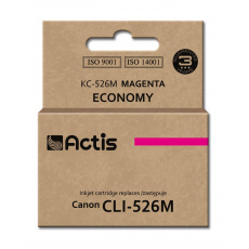 Actis Inkoust KC-526M (náhradní inkoust Canon CLI-526M; standardní; 10 ml; červený)