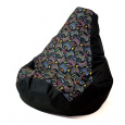 Sako taška pouffe Pear print black-pad player L 105 x 80 cm