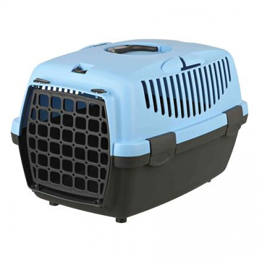 Transportný box CAPRI I, XS: 32x31x48cm (max. 6kg), tmavošedá/pastelovo modrá