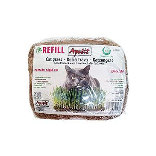 Apetit mačacia tráva REFILL náhr.rohož,semienka 3x30g