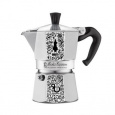 Bialetti Moka Express 90th Anniversary Moka konvička 0,13 l Černá, Stříbrná, Bílá