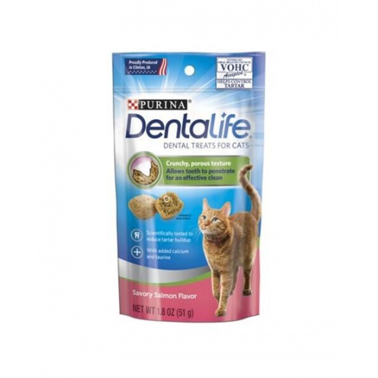 Pamlsok DentaLife cat salmon 8x40 g