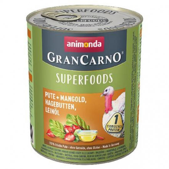 GRANCARNO Superfoods morka, mangold, šípky, ľanový olej 800 g pre psy GRANCARNO Superfoods morka, mangold, šípky, ľanový olej 800 g pre psy