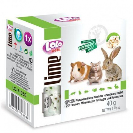 LOLO popcorn minerálny kameň pre hlodavce 40 g