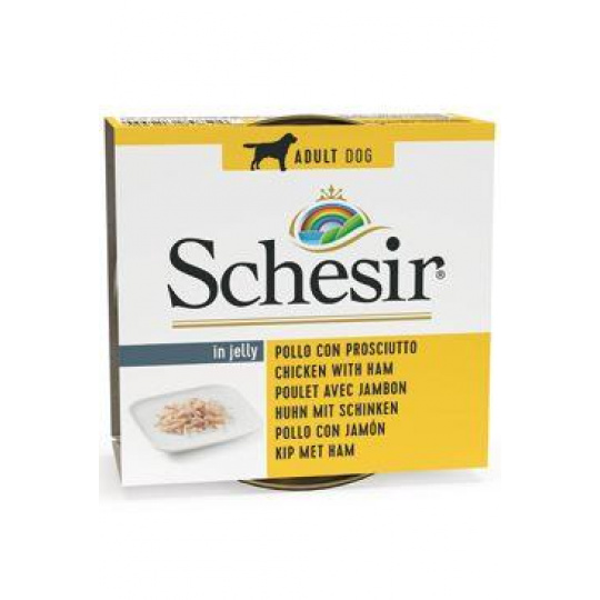 Schesir Dog konz. Adult kurča/šunka 150g Schesir Dog konz. Adult kurča/šunka 150g