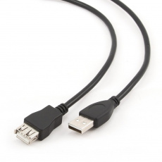 Gembird 3m USB 2.0 A M/FM USB kabel USB A Černá