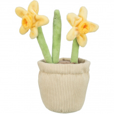 Narcisy v kvetináči, plyšová hračka pre psy, 25 cm - LIMITOVANÁ PONUKA