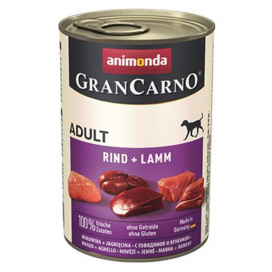 Animonda GRANCARNO® dog adult hovädzie a jahňacie bal. 6 x 400g konzerva