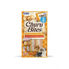 Pamlsek Inaba Churu Bites cat Kuracie 3 tuby 30 g Pamlsek Inaba Churu Bites cat Kuracie 3 tuby 30 g