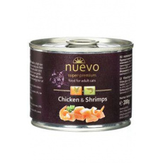 Nuevo mačka adult Kuracie a krevety konz. 200g