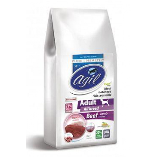 Agil Adult All Breed Low Grain Beef,Lamb,Tuna 10kg