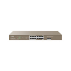 Tenda TEG1118P-16-250W síťový přepínač Nespravované Gigabit Ethernet (10/100/1000) Podpora napájení po Ethernetu (PoE) 1U Hnědá