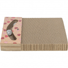 Škrabací karton VALENTINE, s míčky a catnipem, 38 x 5 x 30 cm, meruňková - LIMITOVANÁ NABÍDKA Škrabací karton VALENTINE, s míčky a catnipem, 38 x 5 x 30 cm, meruňková - LIMITOVANÁ NABÍDKA