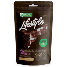 Pamlsok Natures P Lifestyle dog rawhide foaming sticks with beef 75 g Pamlsok Natures P Lifestyle dog rawhide foaming sticks with beef 75 g