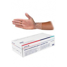 Rukavice hniezdo.vyš.CVET latex L/100ks s púdrom, biele