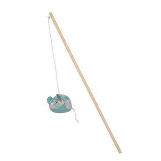 Hračka mačka udica ETHICAT LEAF myš catnip Zolux