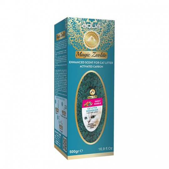 AQUA Magic Zeolite BUBBLE GUM - granulovaný deodorant pre mačacie WC, 500 g AQUA Magic Zeolite BUBBLE GUM - granulovaný deodorant pre mačacie WC, 500 g