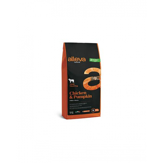 Alleva NATURAL dog adult maxi kuracie&tekvica 12 kg